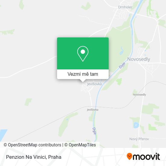 Penzion Na Vinici mapa
