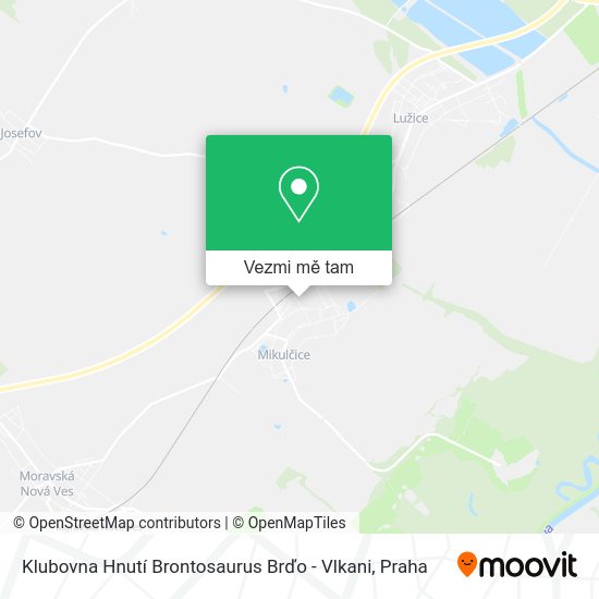 Klubovna Hnutí Brontosaurus Brďo - Vlkani mapa
