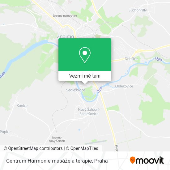 Centrum Harmonie-masáže a terapie mapa