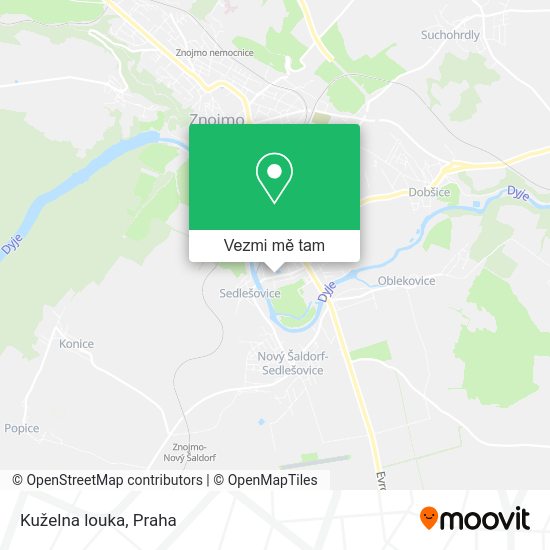Kuželna louka mapa