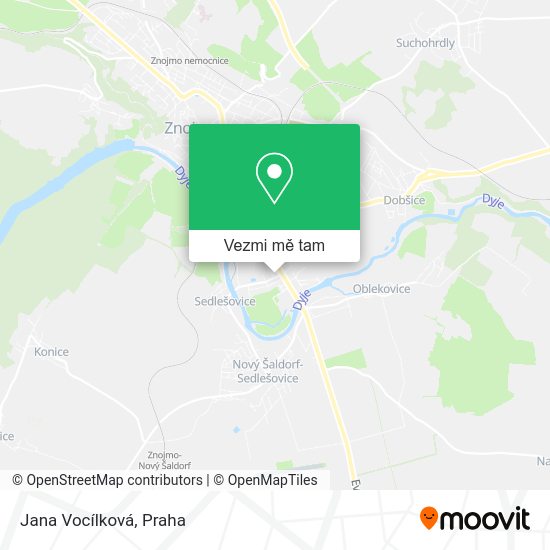 Jana Vocílková mapa