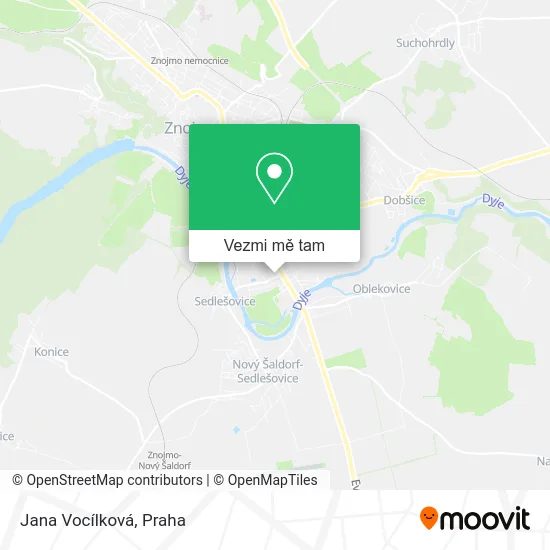 Jana Vocílková mapa