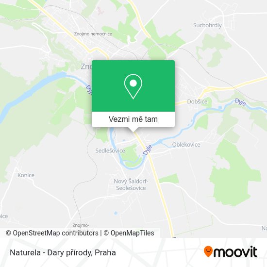 Naturela - Dary přírody mapa