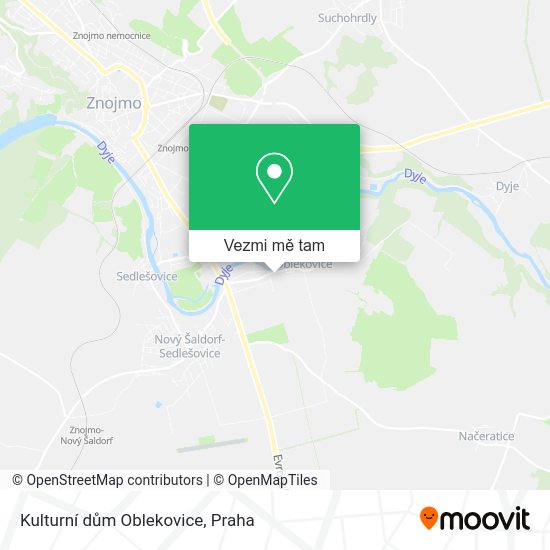 Kulturní dům Oblekovice mapa