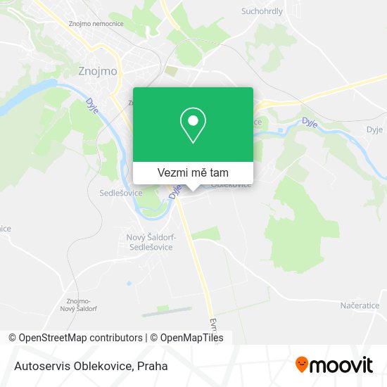 Autoservis Oblekovice mapa