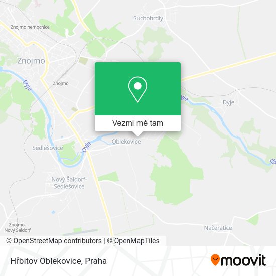 Hřbitov Oblekovice mapa