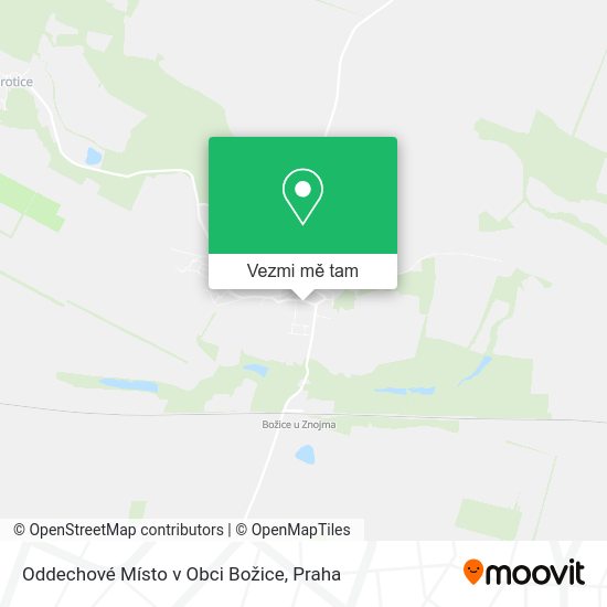 Oddechové Místo v Obci Božice mapa