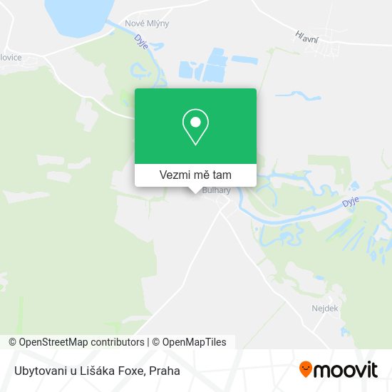 Ubytovani u Lišáka Foxe mapa