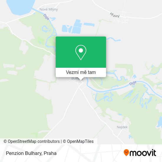 Penzion Bulhary mapa