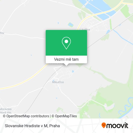 Slovanske Hradiste v M mapa