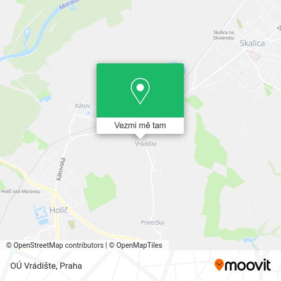 OÚ Vrádište mapa