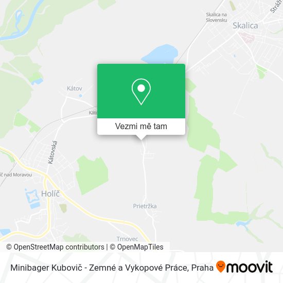 Minibager Kubovič - Zemné a Vykopové Práce mapa