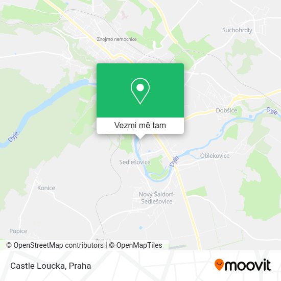 Castle Loucka mapa
