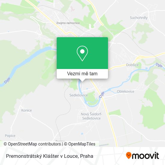 Premonstrátský Klášter v Louce mapa