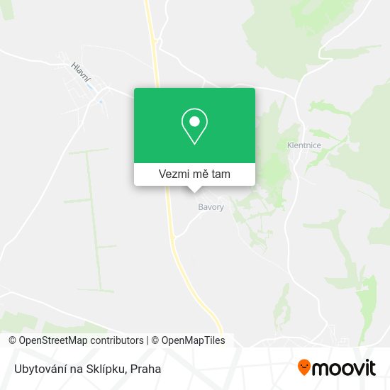 Ubytování na Sklípku mapa