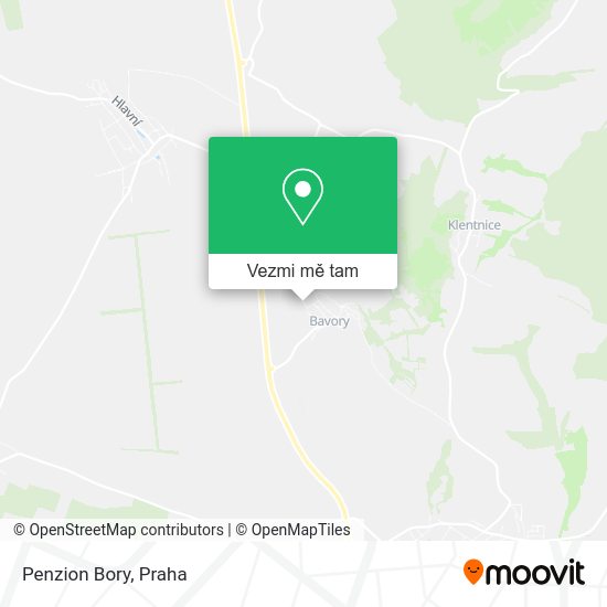 Penzion Bory mapa