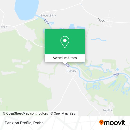 Penzion Prefila mapa