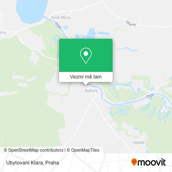 Ubytovani Klara mapa