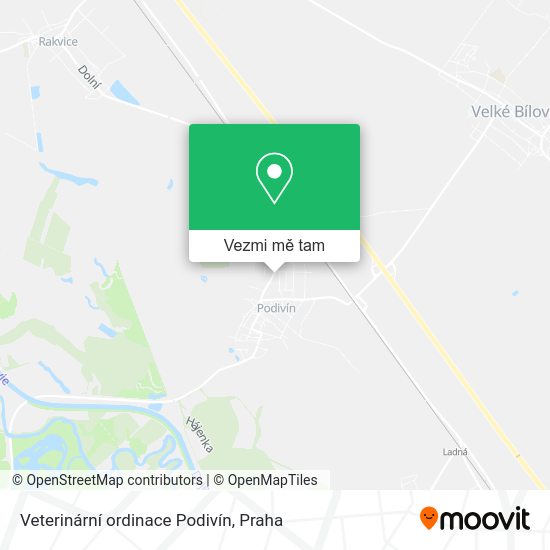 Veterinární ordinace Podivín mapa