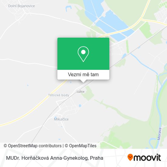 MUDr. Horňáčková Anna-Gynekolog mapa