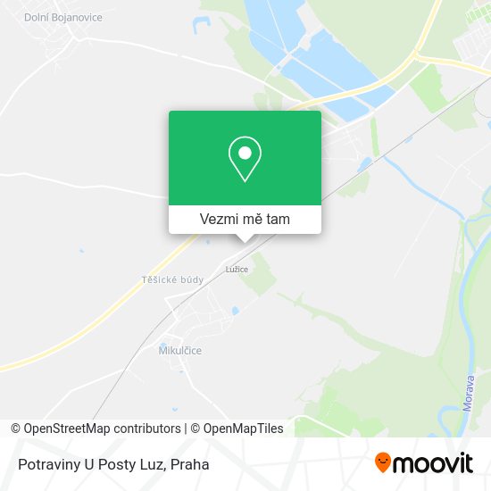 Potraviny U Posty Luz mapa