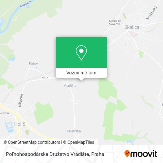 Poľnohospodárske Družstvo Vrádište mapa