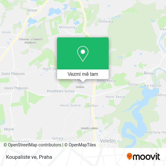 Koupaliste ve mapa