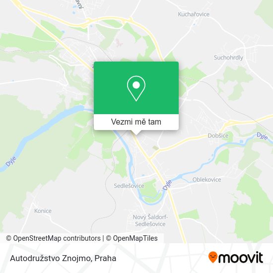 Autodružstvo Znojmo mapa