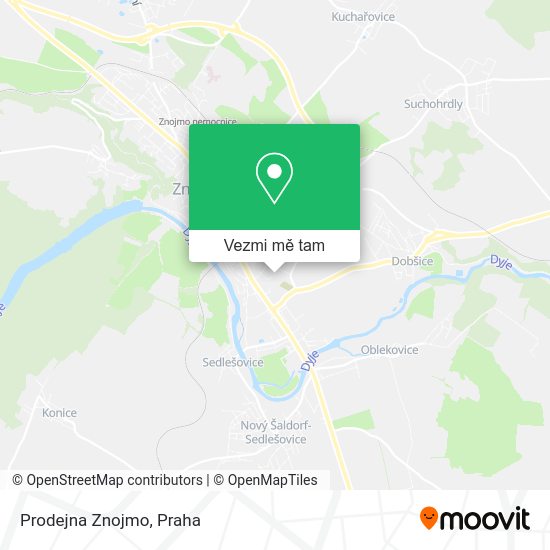 Prodejna Znojmo mapa