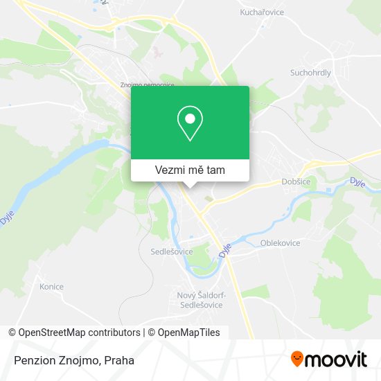 Penzion Znojmo mapa