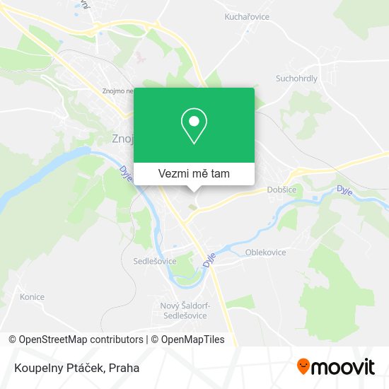 Koupelny Ptáček mapa
