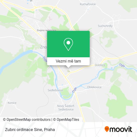 Zubni ordinace Sine mapa