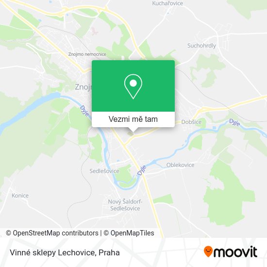 Vinné sklepy Lechovice mapa