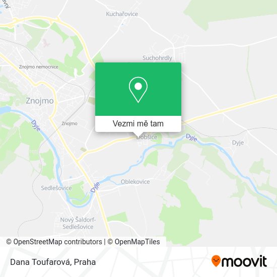 Dana Toufarová mapa