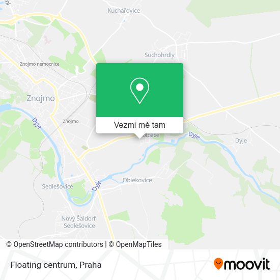 Floating centrum mapa