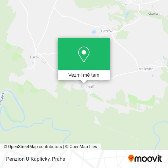 Penzion U Kaplicky mapa