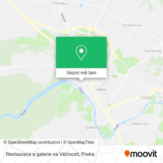 Restaurace a galerie na Věčnosti mapa