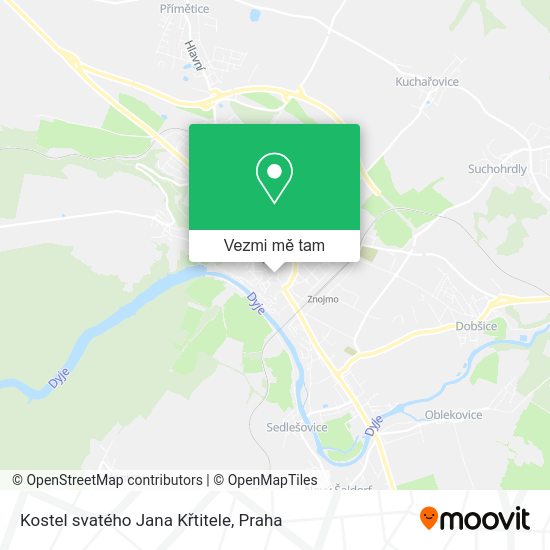 Kostel svatého Jana Křtitele mapa