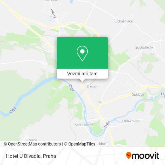 Hotel U Divadla mapa
