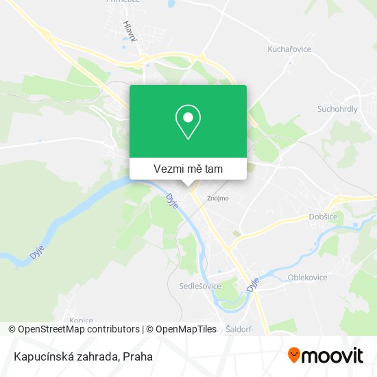 Kapucínská zahrada mapa