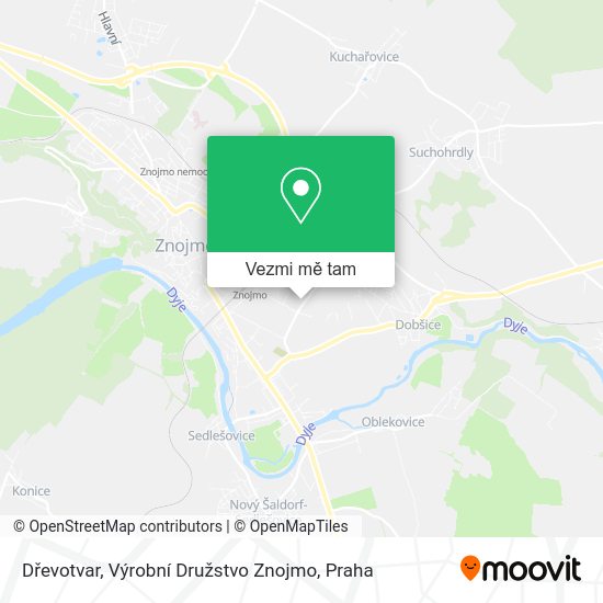 Dřevotvar, Výrobní Družstvo Znojmo mapa