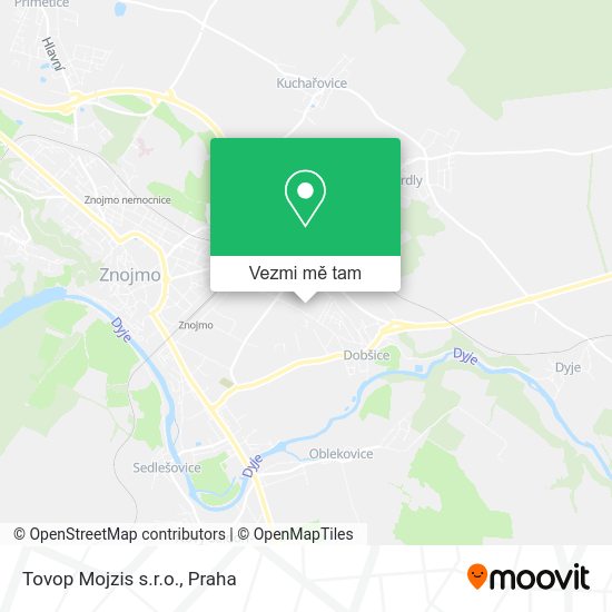 Tovop Mojzis s.r.o. mapa
