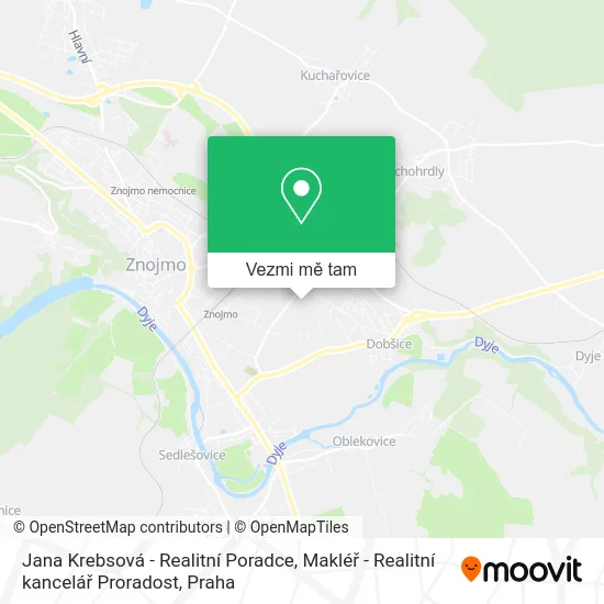 Jana Krebsová - Realitní Poradce, Makléř - Realitní kancelář Proradost mapa