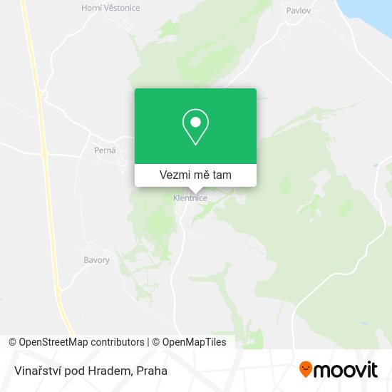 Vinařství pod Hradem mapa