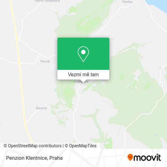 Penzion Klentnice mapa
