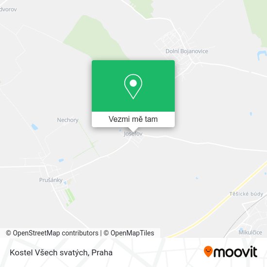 Kostel Všech svatých mapa