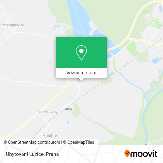 Ubytovani Luzice mapa