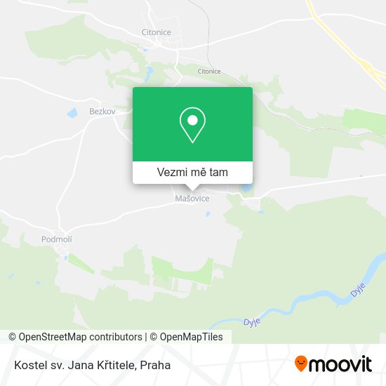 Kostel sv. Jana Křtitele mapa