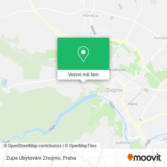 Zupa Ubytování Znojmo mapa