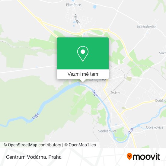 Centrum Vodárna mapa